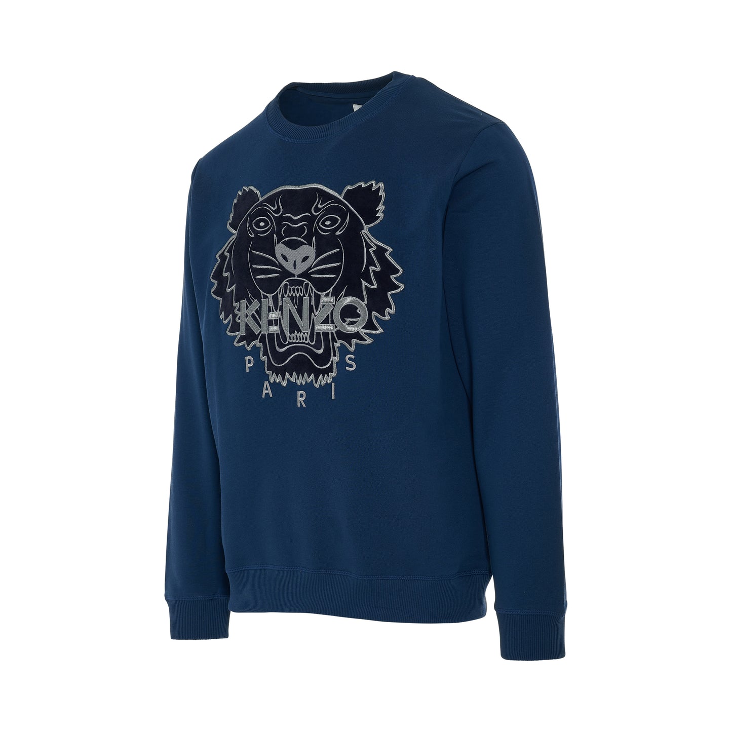 Tiger Embroidered Sweatshirt In Midnight Blue