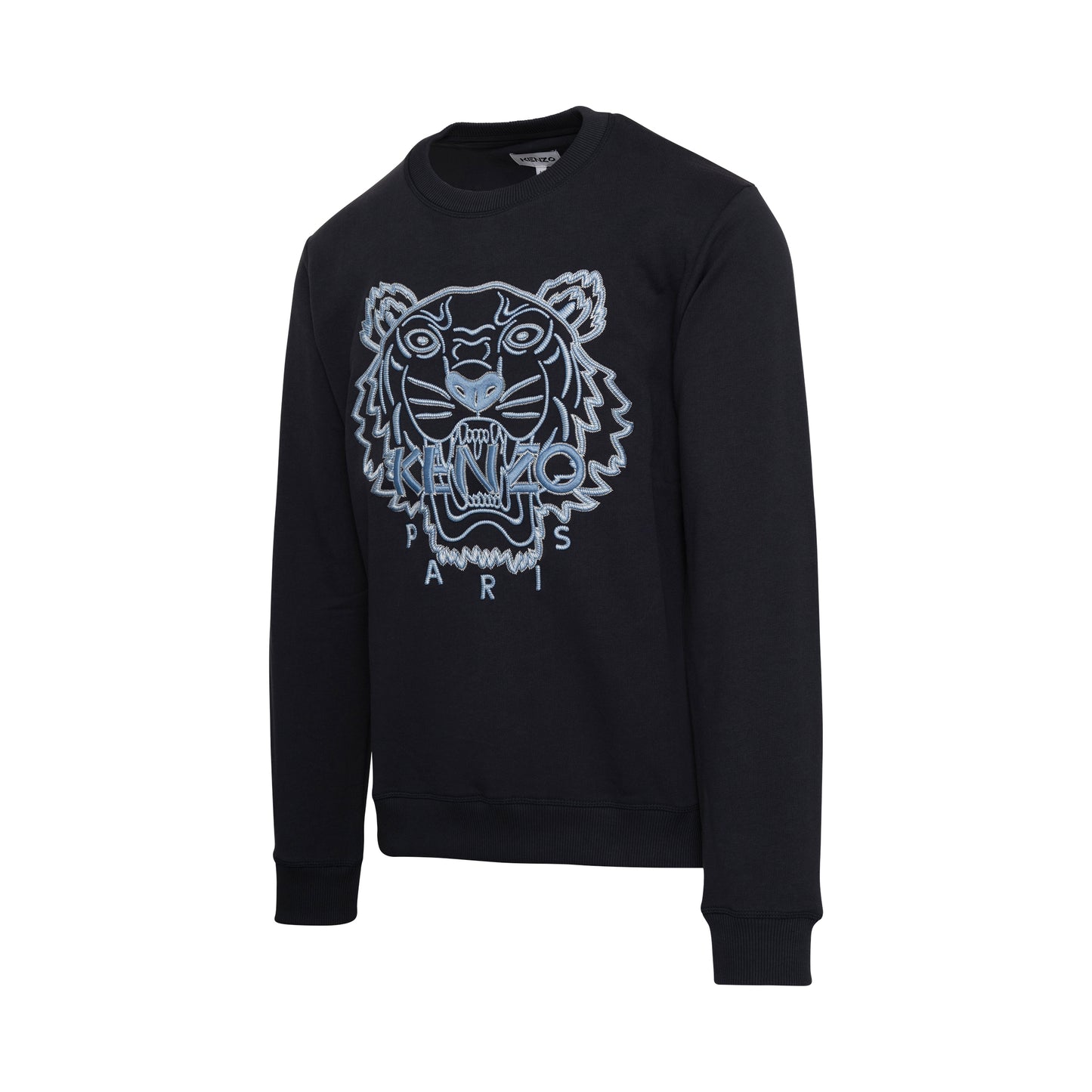 Tiger Embroidered Sweatshirt in Blue
