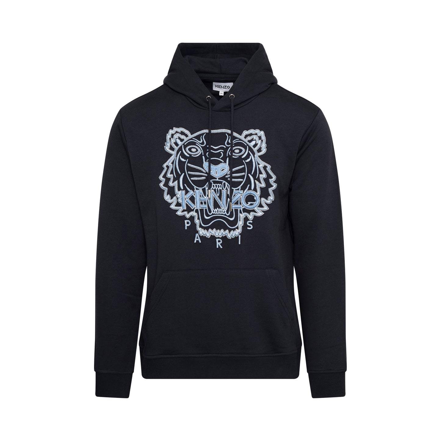 Tiger Embroidered Hoodie in Blue