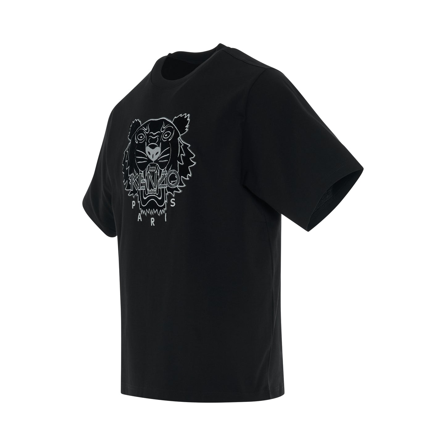 Iconic Tiger Embroidered T-Shirt In Black