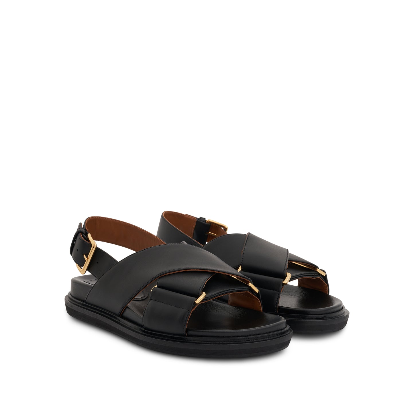 Fussbett Crisscross Sandal in Black