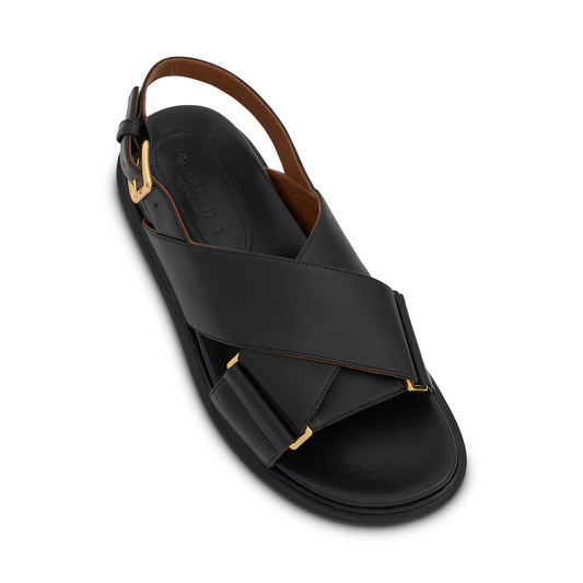 Fussbett Crisscross Sandal in Black