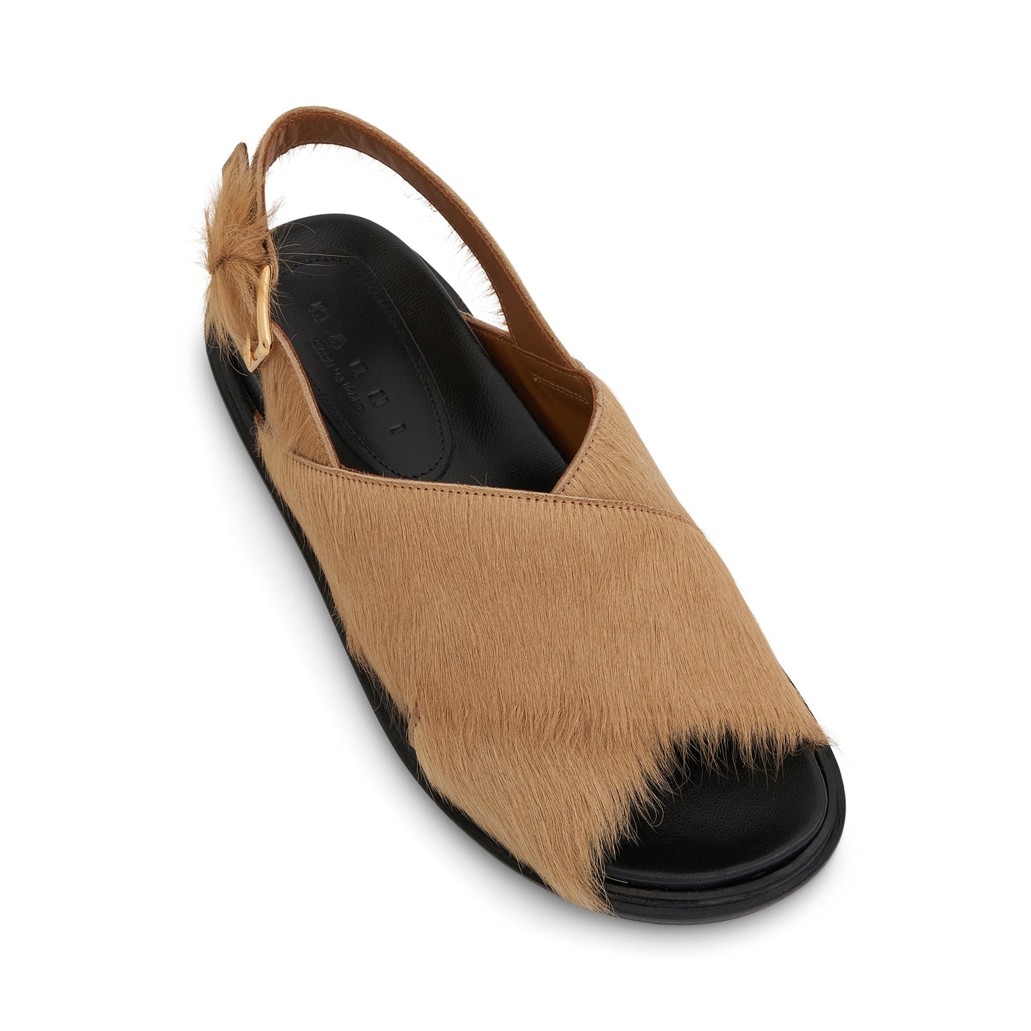 Fussbett Long Hair Calfskin Sandal in Soft Beige