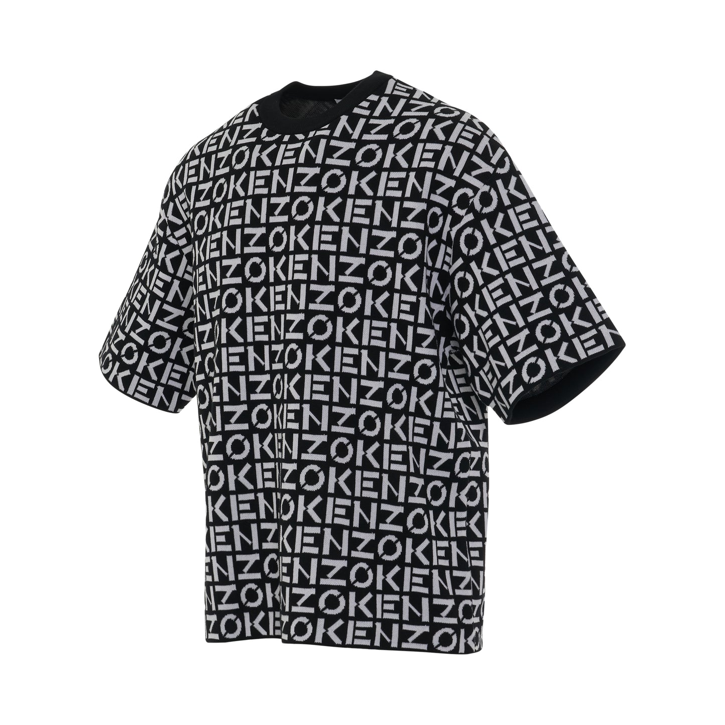 Monogram Oversize T-Shirt in Black