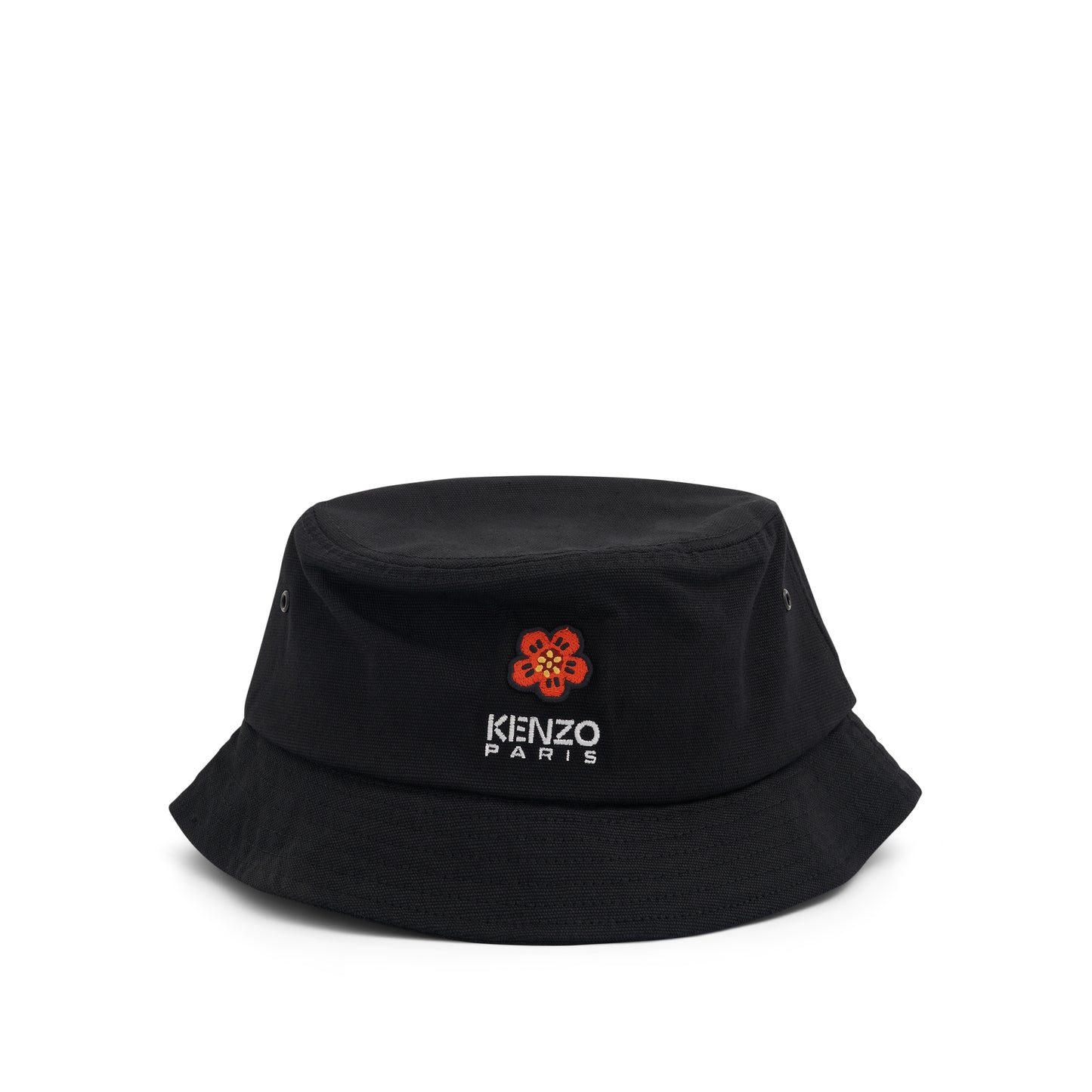 Boke Flower Crest Bucket Hat in Black