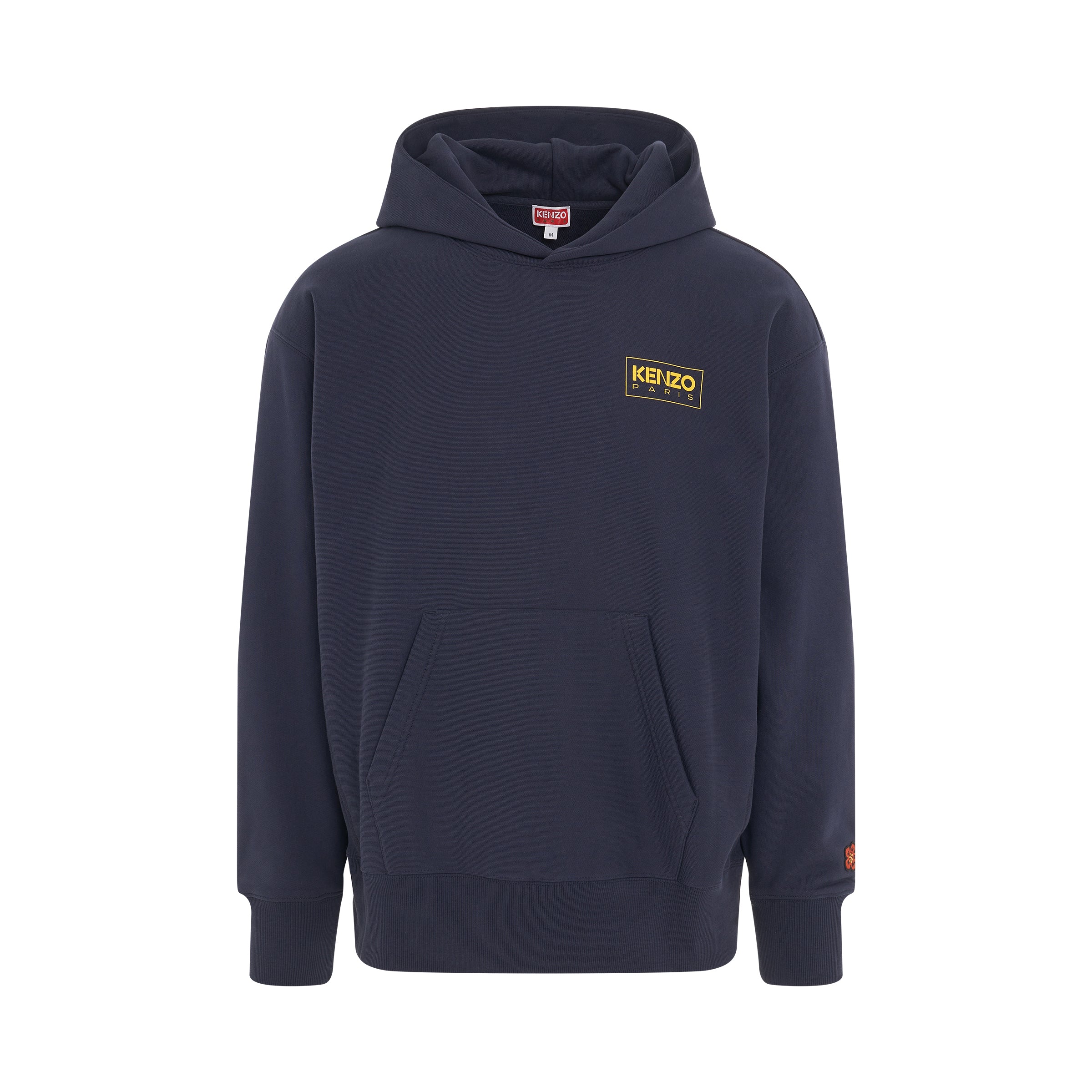 Paris Logo Oversize Hoodie in Midnight Blue