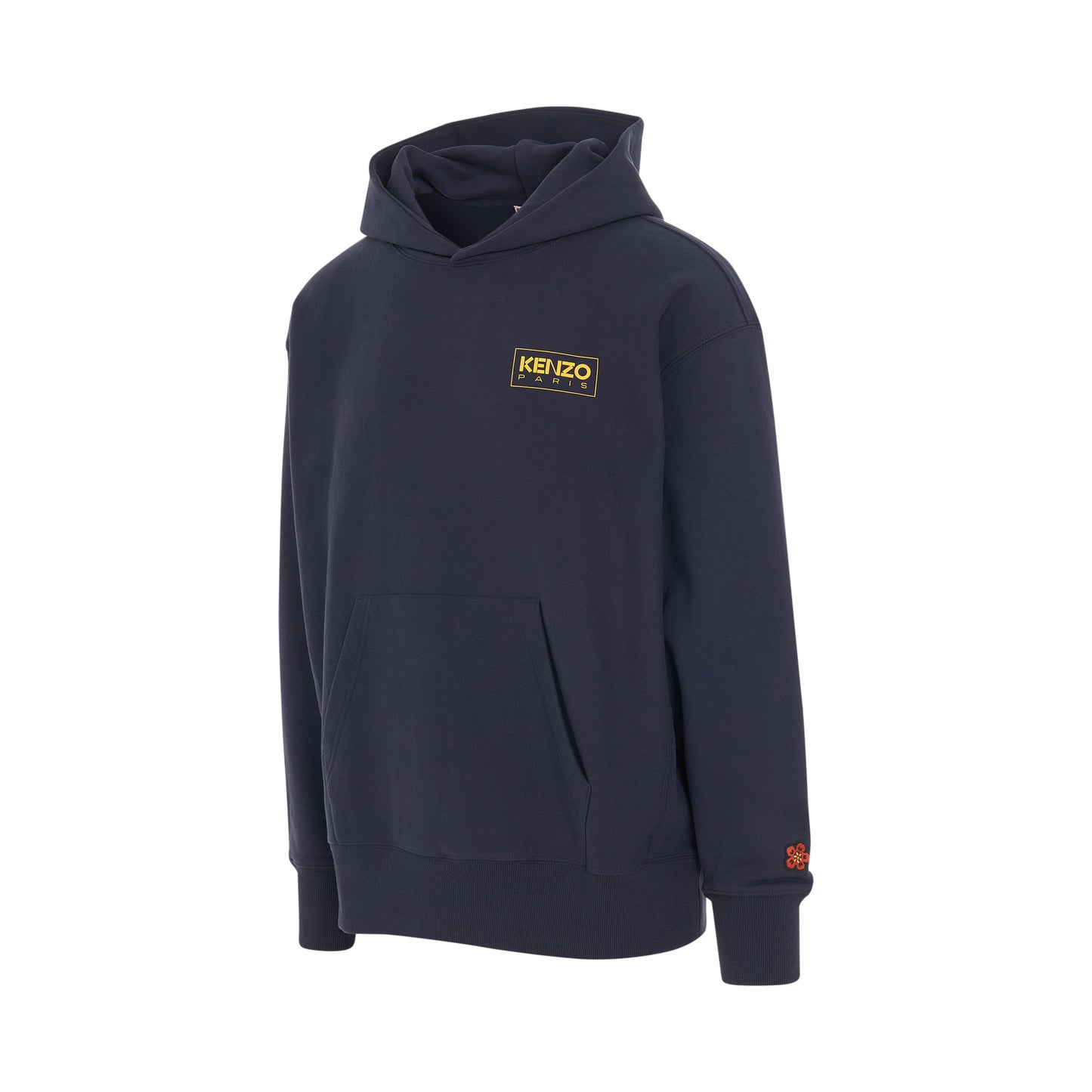 Paris Logo Oversize Hoodie in Midnight Blue