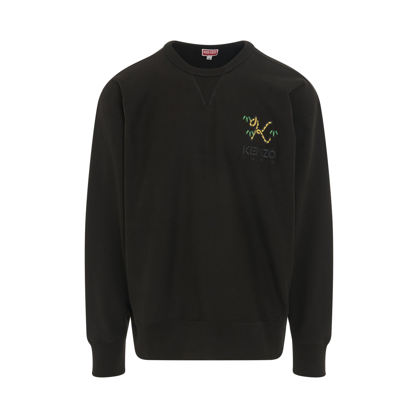 Tiger Tail K Crest Oversize Sweatshirt in Black