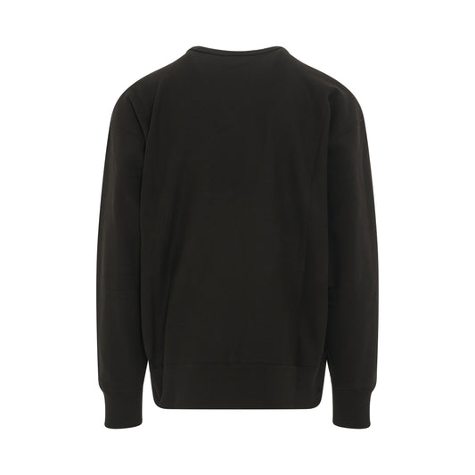 Tiger Tail K Crest Oversize Sweatshirt in Black