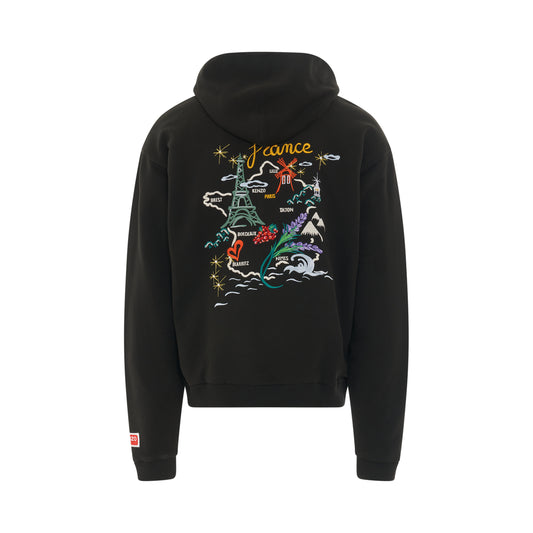 Boke Flower Crest Hoodie in Black