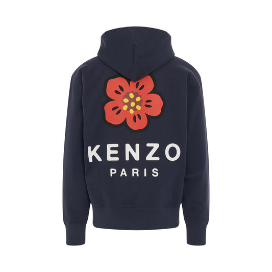 Boke Flower Oversize Hoodie in Midnight Blue