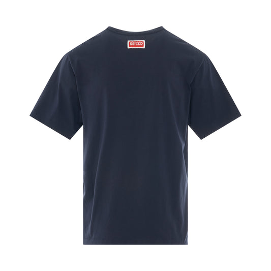 Boke Flower Logo T-Shirt in Midnight Blue