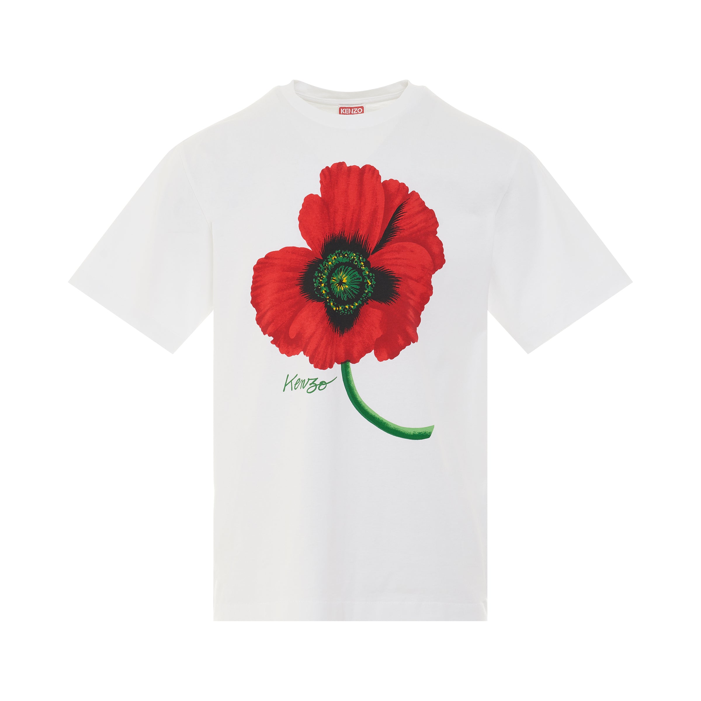 Poppy Print T-Shirt in White