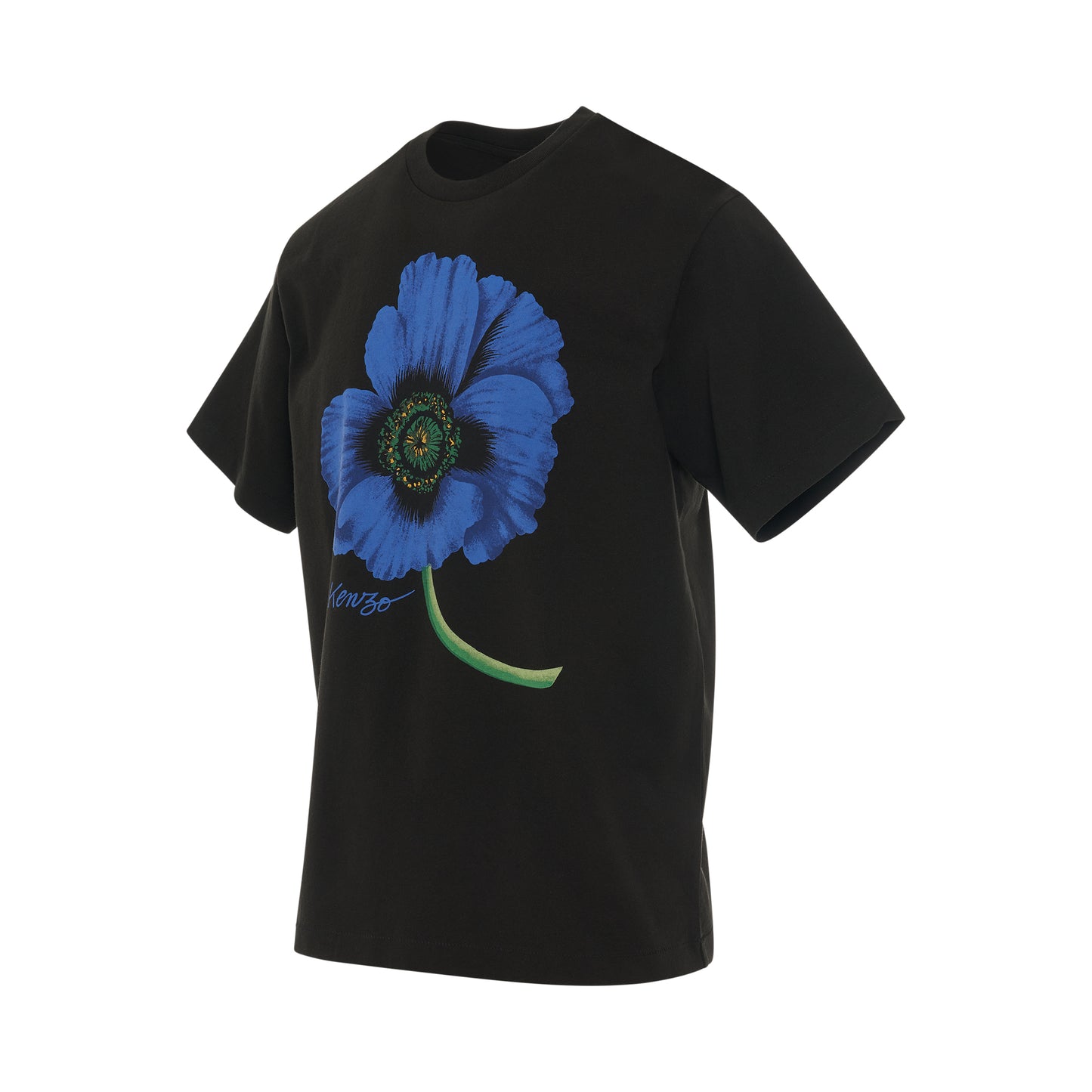 Poppy Print T-Shirt in Black