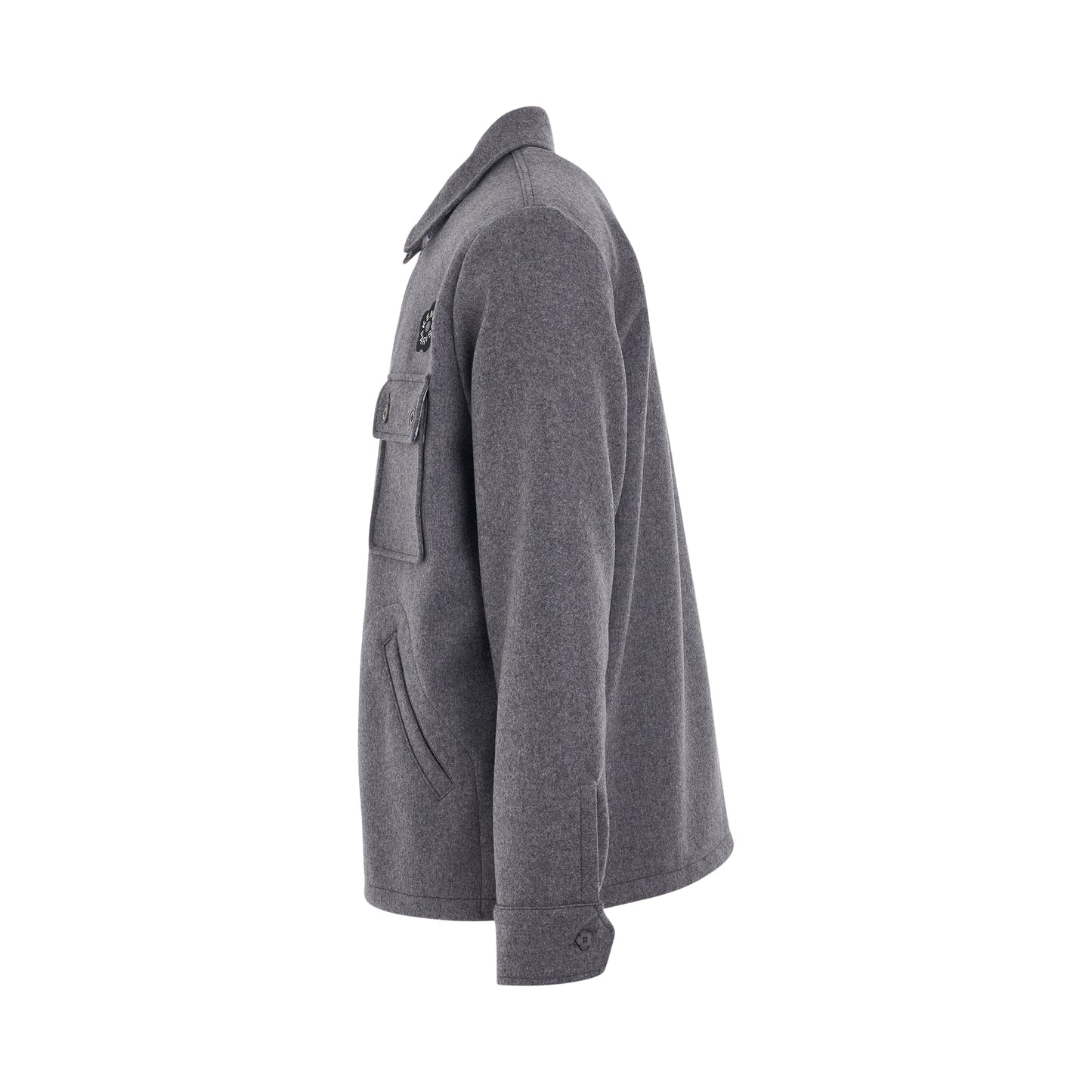 Wool Brend Overshirt in Anthracite