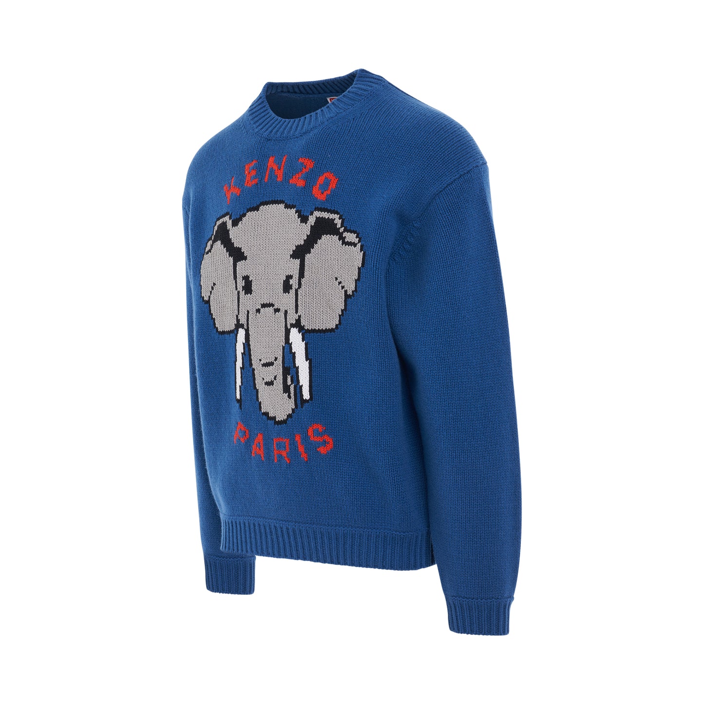 Pixel Elephant Jumper in Cyan