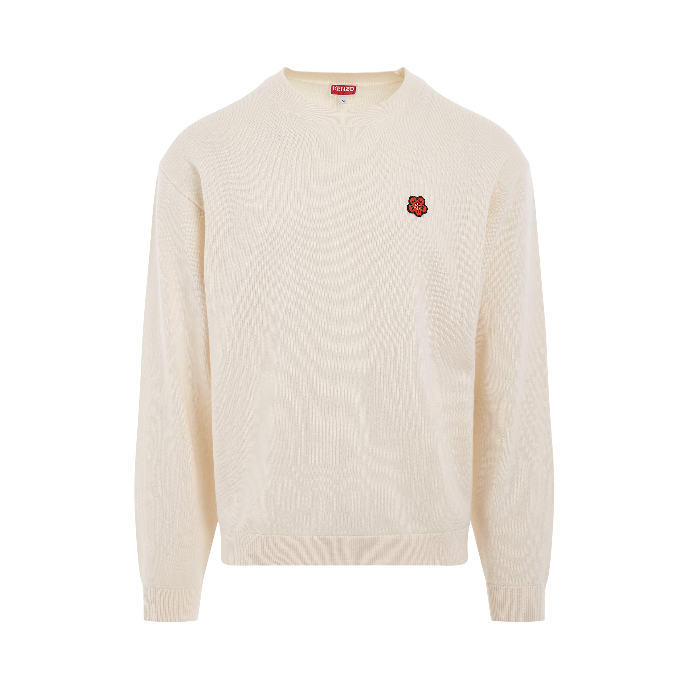 Boke Flower Crest Jumper in Off White