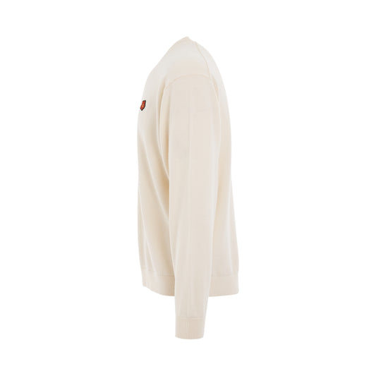 Boke Flower Crest Jumper in Off White