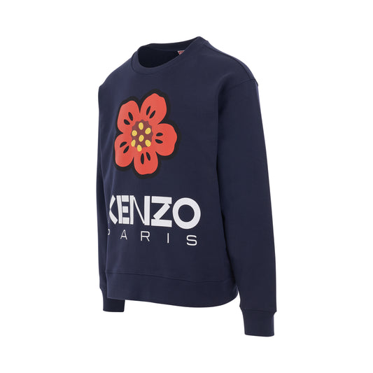 Boke Flower Sweatshirt in Midnight Blue