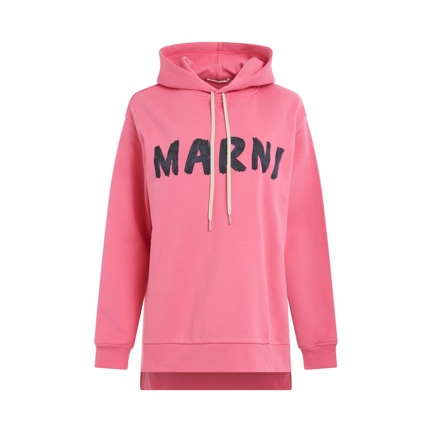 Logo Print Hoodie in Pink Candy