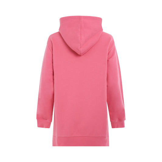 Logo Print Hoodie in Pink Candy