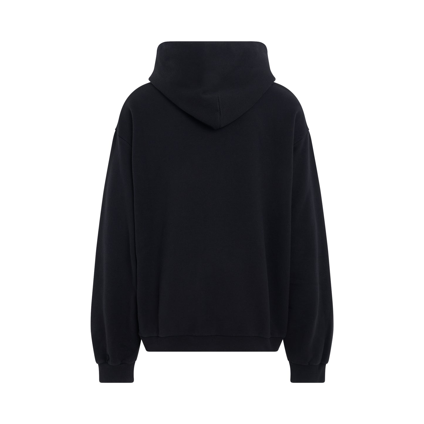 Large Print Logo Hoodie in Black