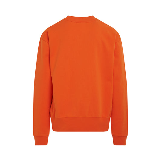 Logo Printed Crewneck Sweatshirt in Carrot