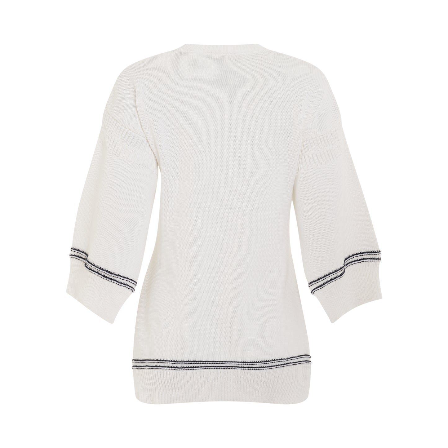 Cotton Logo Sweater in Lily White