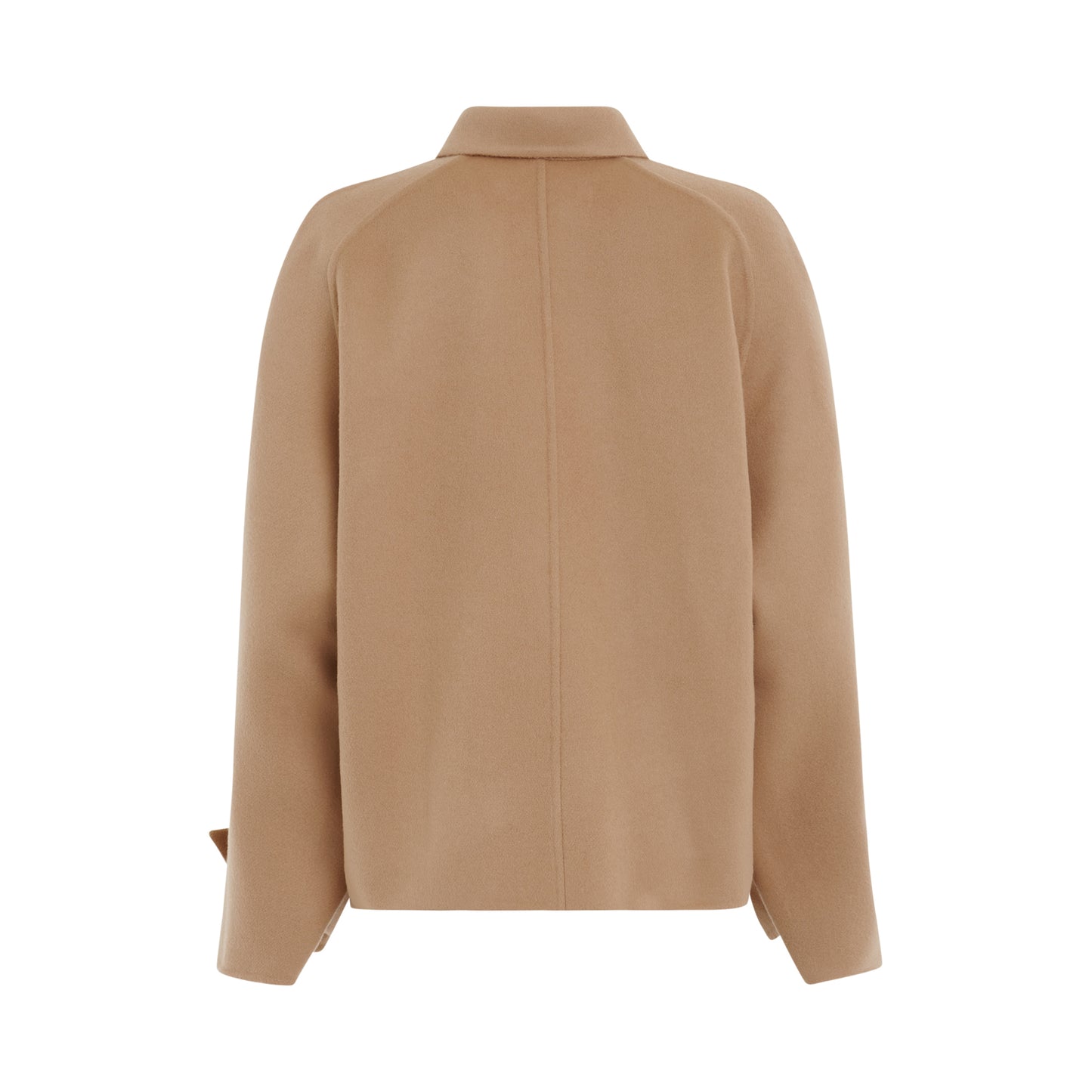 Patch Sleeve Logo Coat in Light Camel