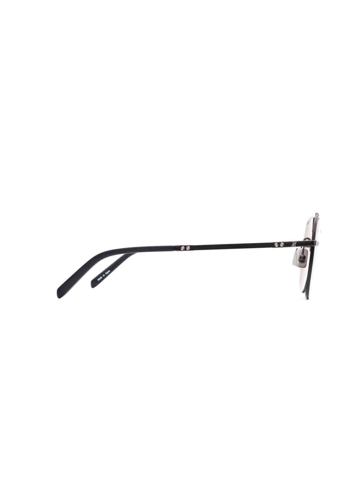 Black Matte Aviator Sunglasses with Solid Smoke Lens