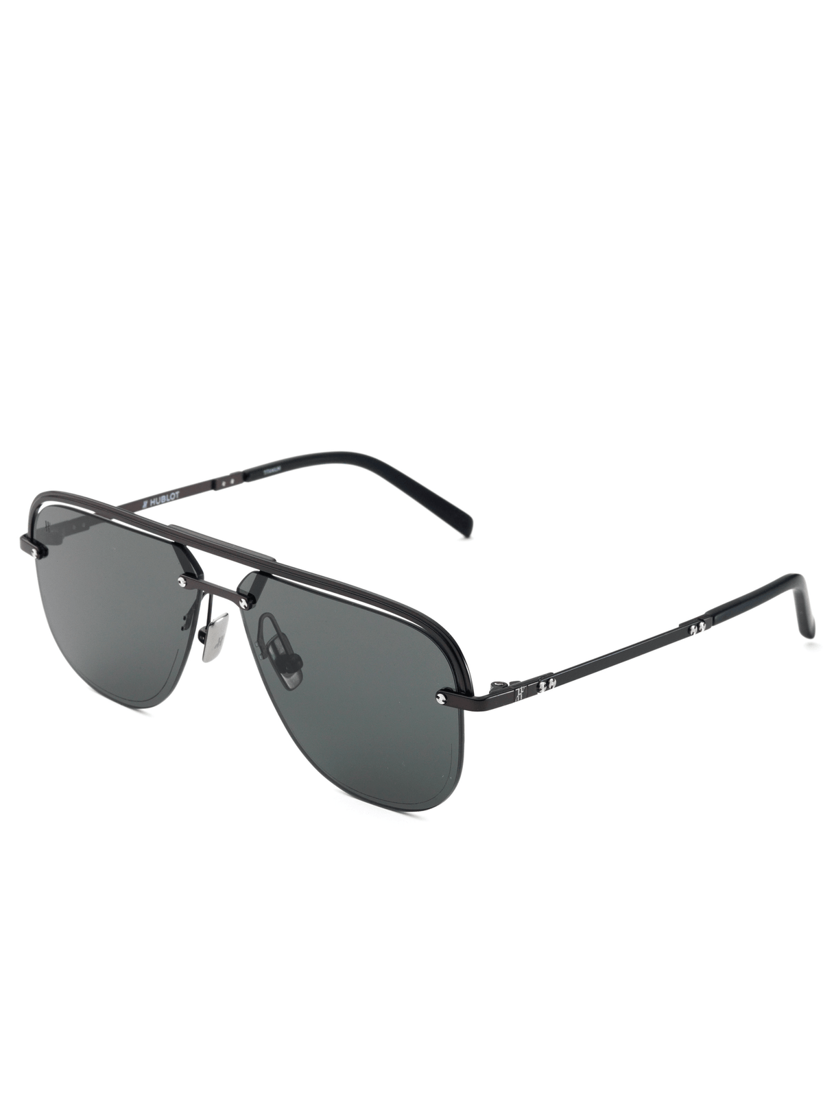 Black Matte Aviator Sunglasses with Solid Smoke Lens