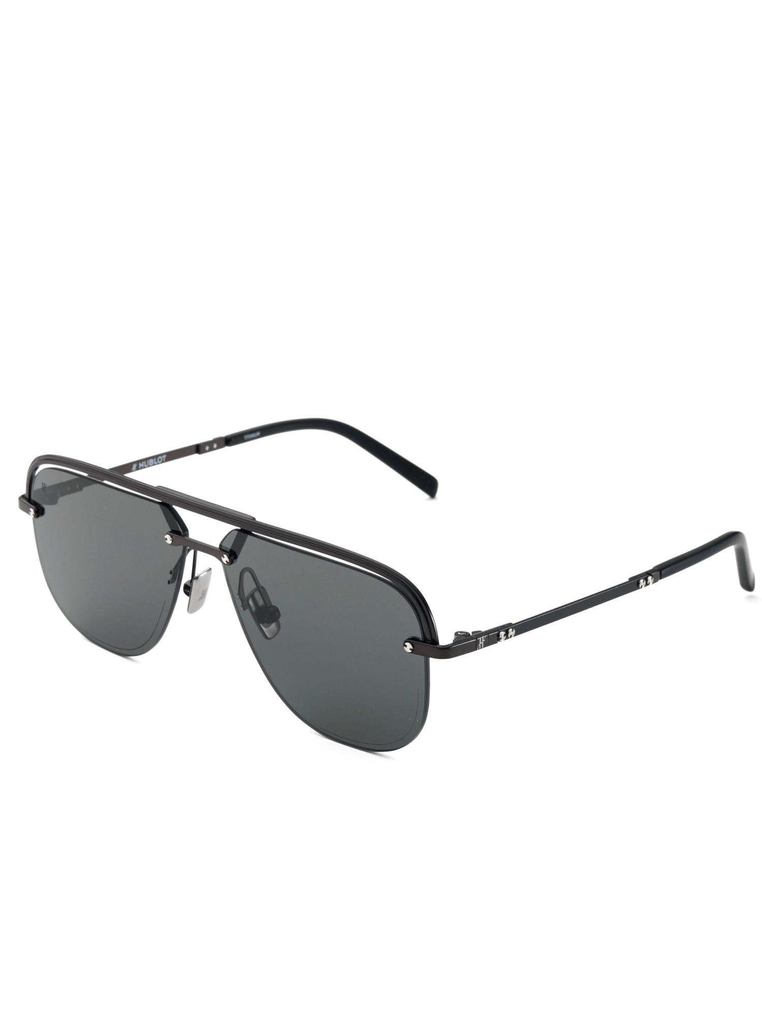 Black Matte Aviator Sunglasses with Solid Smoke Lens