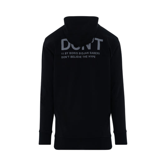 11 Don't Logo Mask Hoodie in Black