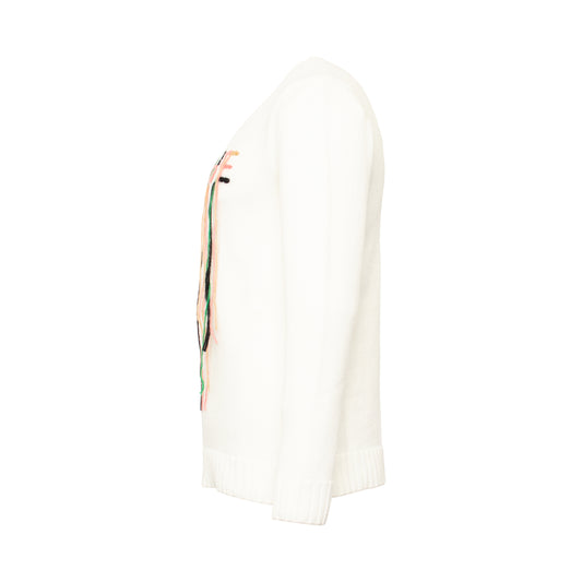 Loewe Stitch Sweater in White