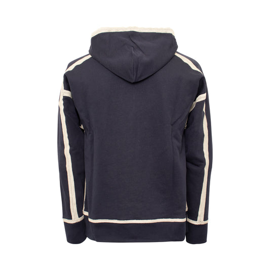 Anagram Embroidered Hoodie in Navy