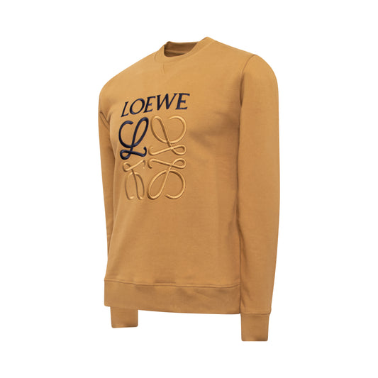 Anagram Logo Sweatshirt in Camel