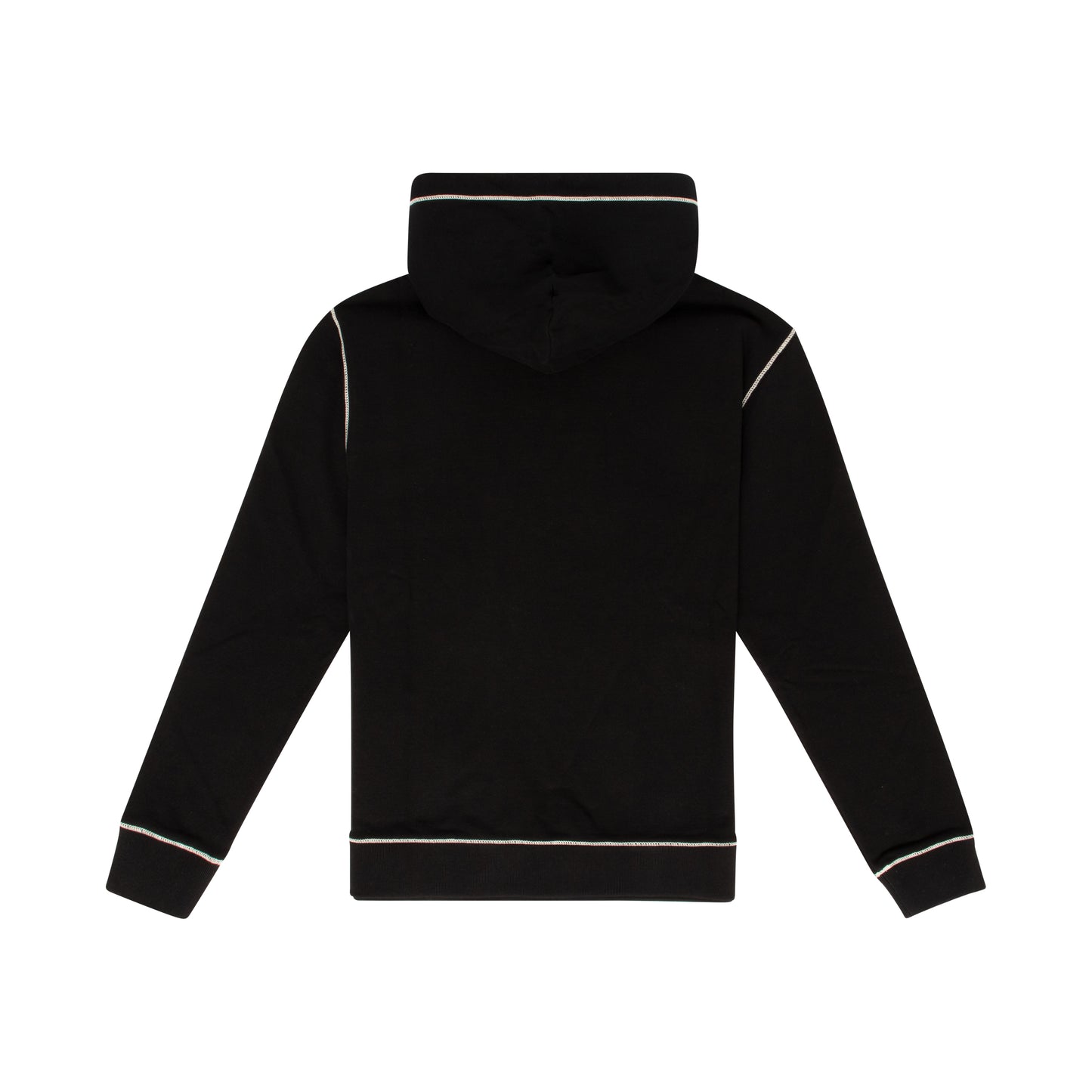 Anagram Embroidered Contrast Hoodie in Black