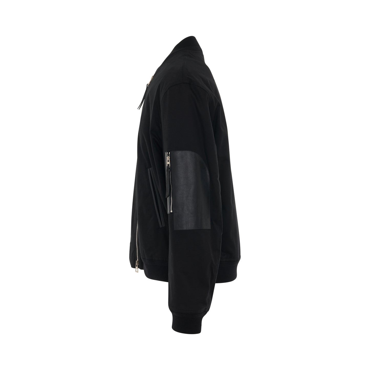 Cotton Bomber Jacket in Black