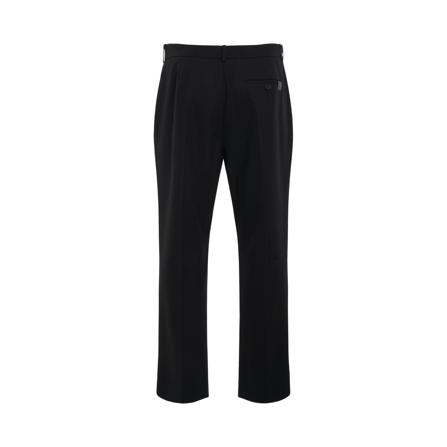 Slim Cotton Trousers in Black