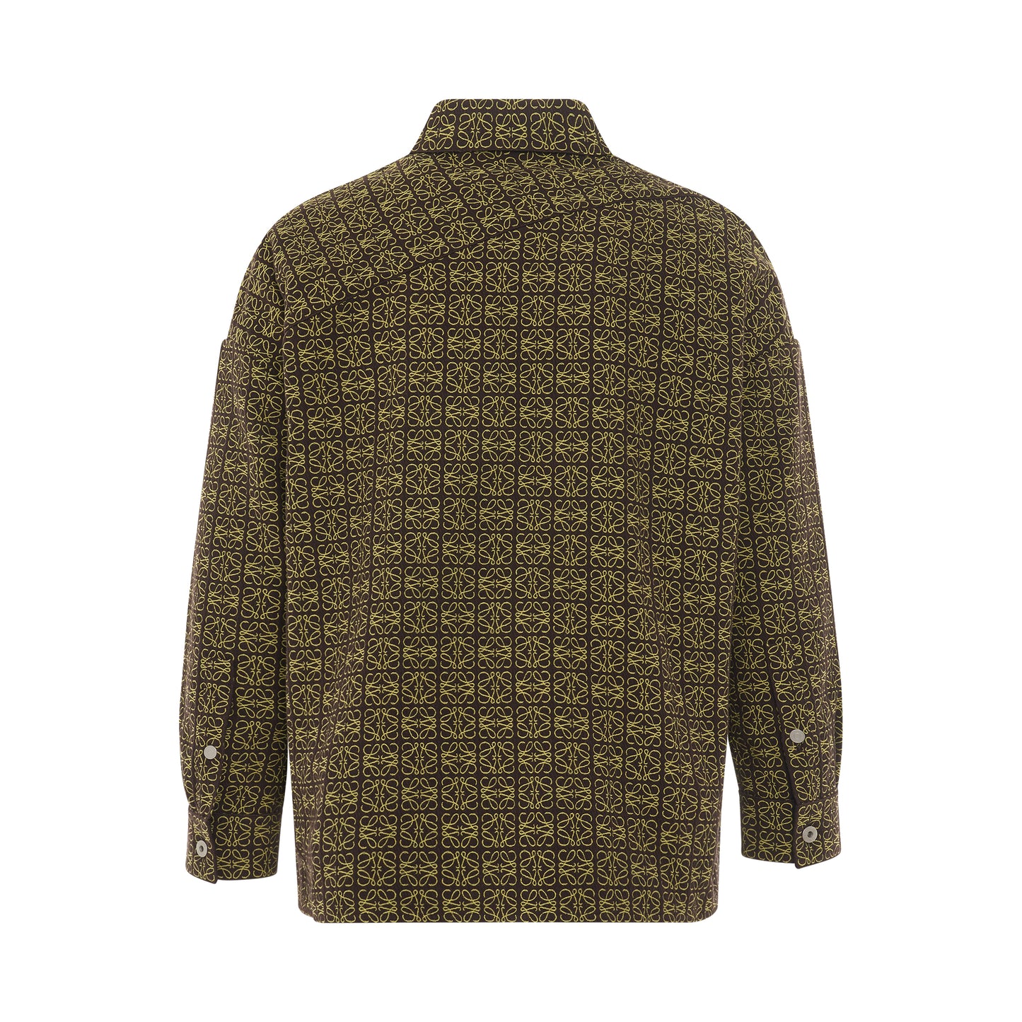 Anagram Jacquard Zip Jacket in Brown