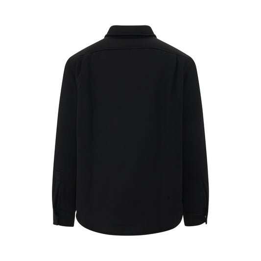 Puffer Anagram Overshirt in Black