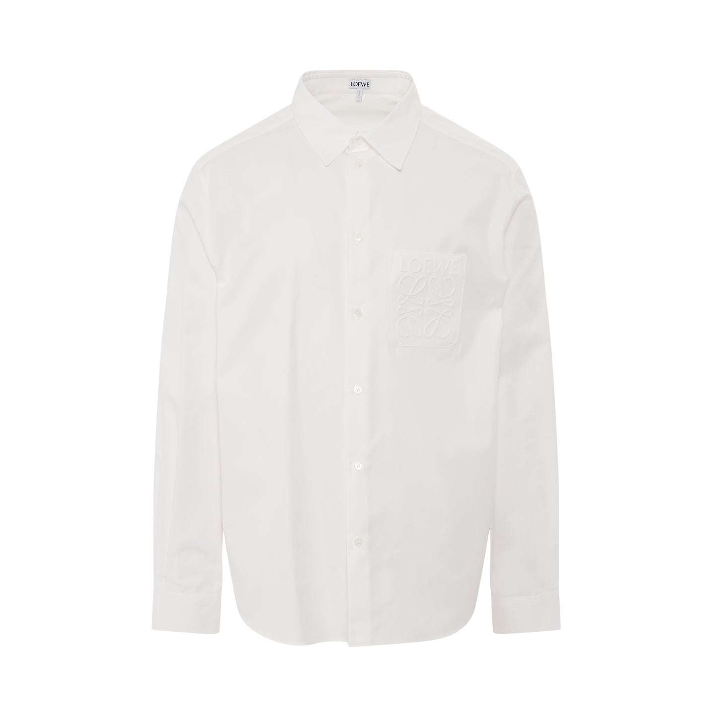 Anagram Debossed Shirt in White