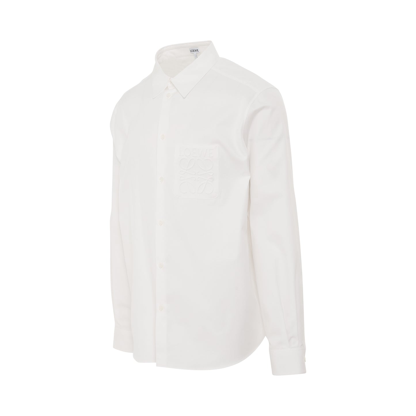 Anagram Debossed Shirt in White