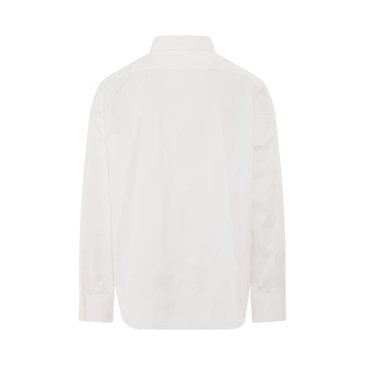 Anagram Debossed Shirt in White