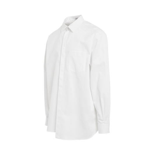 Asymmetric Cotton Shirt in White