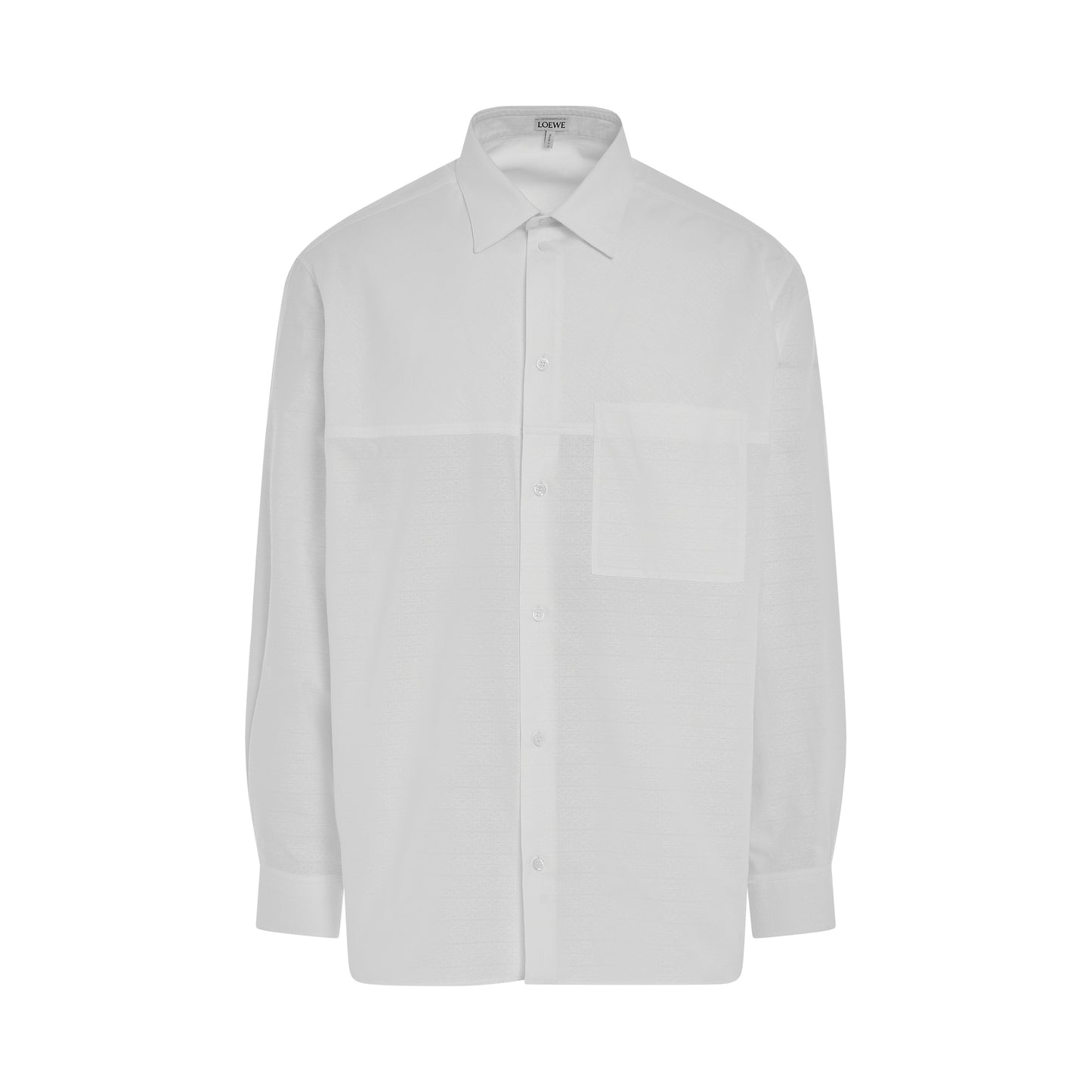 Anagram Jacquard Shirt in White