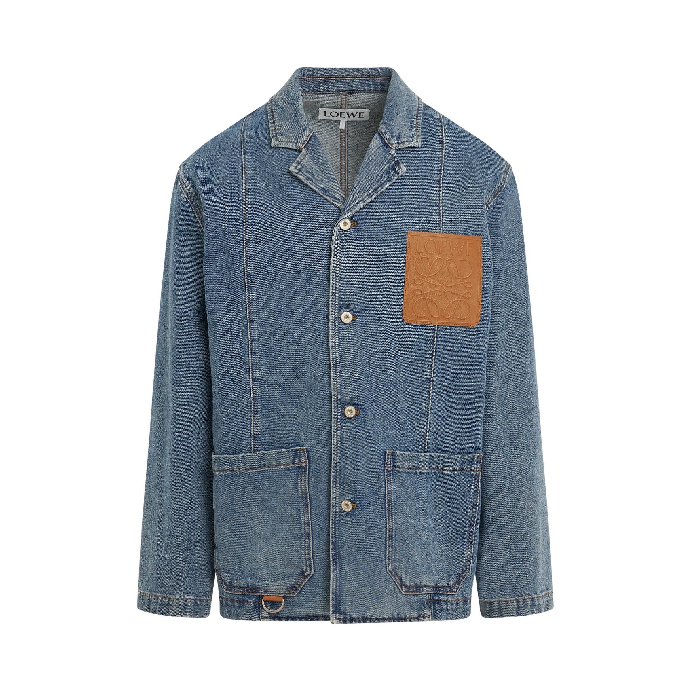 Anagram Workwear Jacket in Blue Jeans Chine