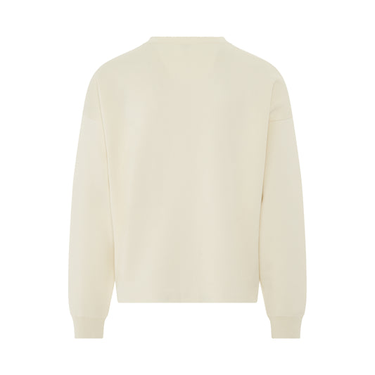 Anagram Pocket Sweater in Soft White