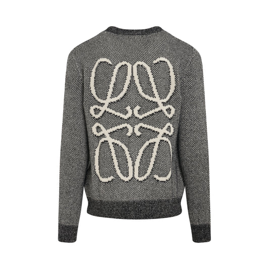 Anagram Wool Cardigan in Black/White