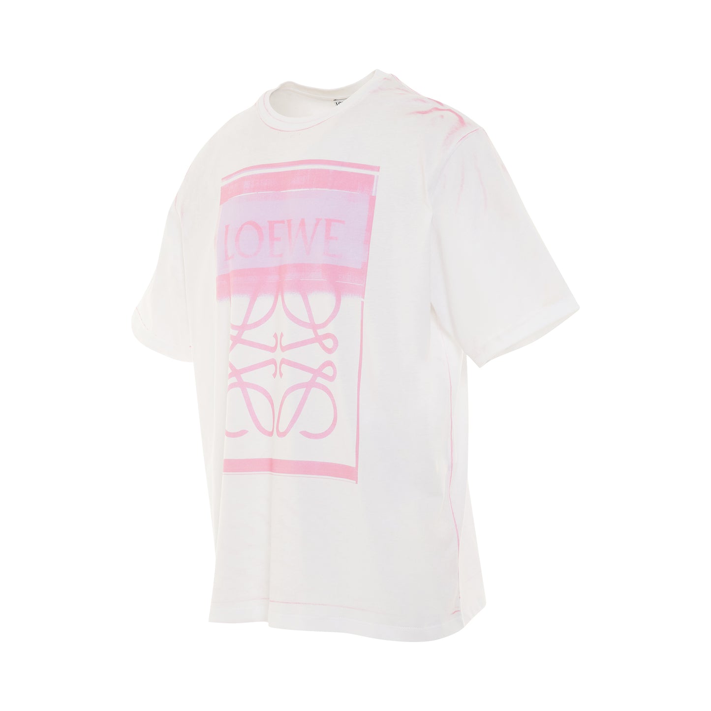 Photocopy Anagram T-Shirt in White/Pink